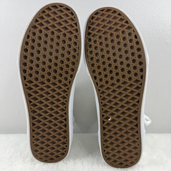 VANS Off The Wall White Leather Low Top Sneakers Mens Size 9 - Picture 9 of 9